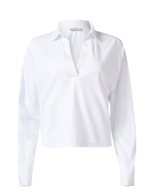 Product image - Vince - White Jersey Polo Top