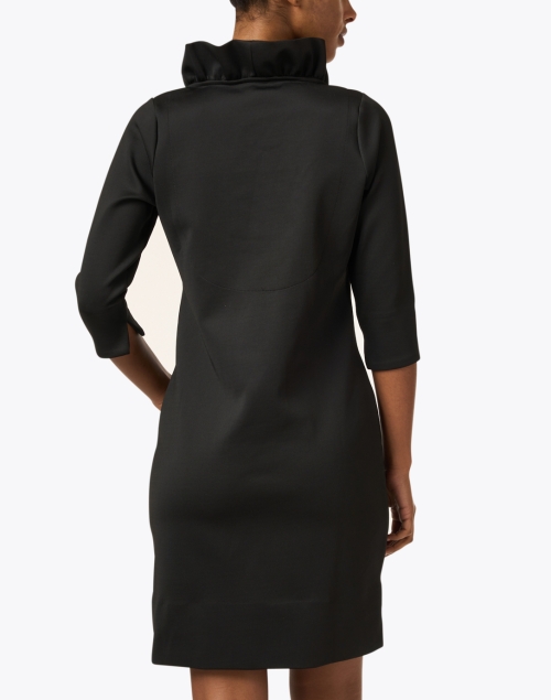 Back image - Gretchen Scott - Black Ruffle Neck Dress