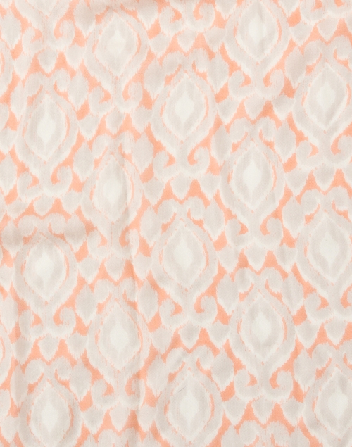 Fabric image - Kinross - Orange and Beige Print Silk Cashmere Scarf