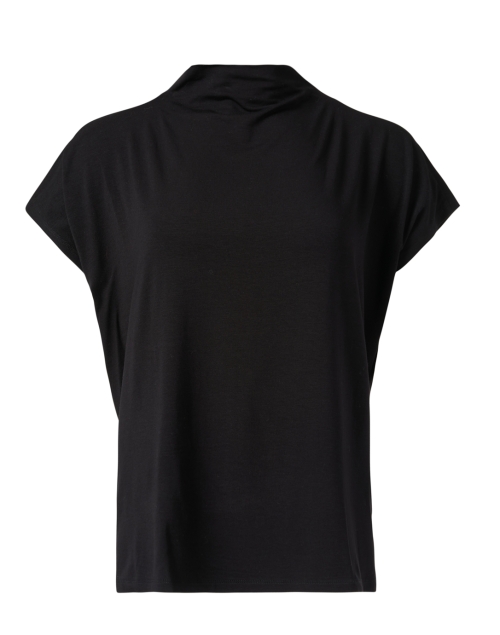 Product image - Eileen Fisher - Black Jersey Funnel Neck Top