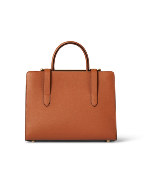 Back image - Strathberry - Chestnut Brown Leather Tote Handbag 