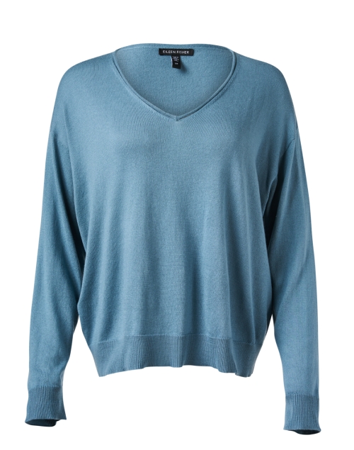 Product image - Eileen Fisher - Blue Cotton Blend Sweater