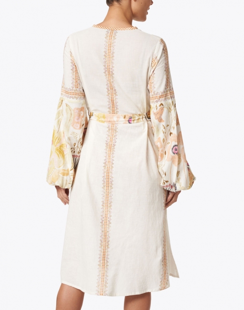D'Ascoli - Fabienne Terracotta Floral Cotton Khadi Dress
