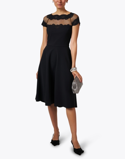 Ariba Black Lace Fit and Flare Dress
