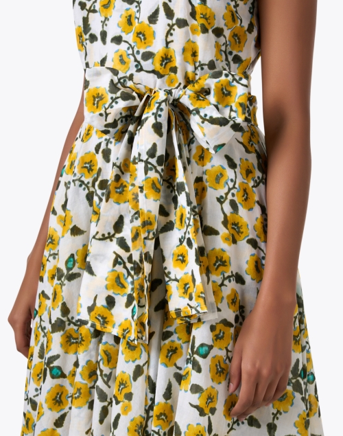 Extra_1 image - Samantha Sung - Aster Yellow Floral Print Cotton Dress