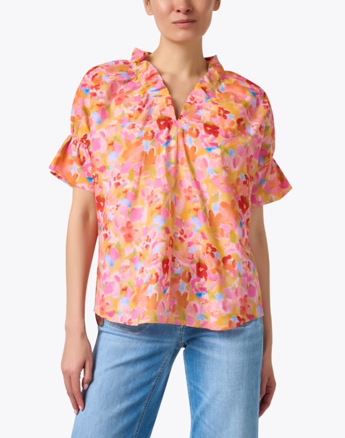Front image - Finley - Crosby Multi Floral Cotton Top