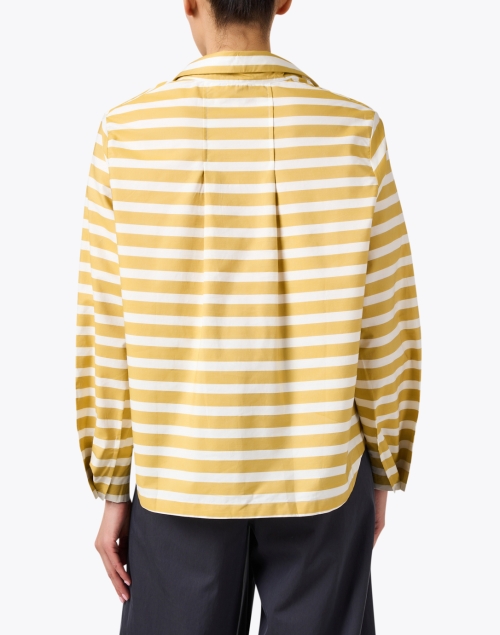 Back image - Ines de la Fressange - Noa Yellow and White Stripe Blouse