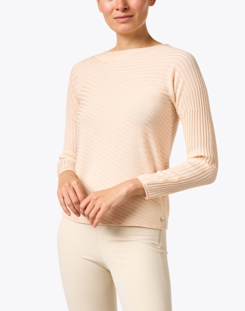 Front image - Marc Cain - Peach Wool Cashmere Blend Sweater