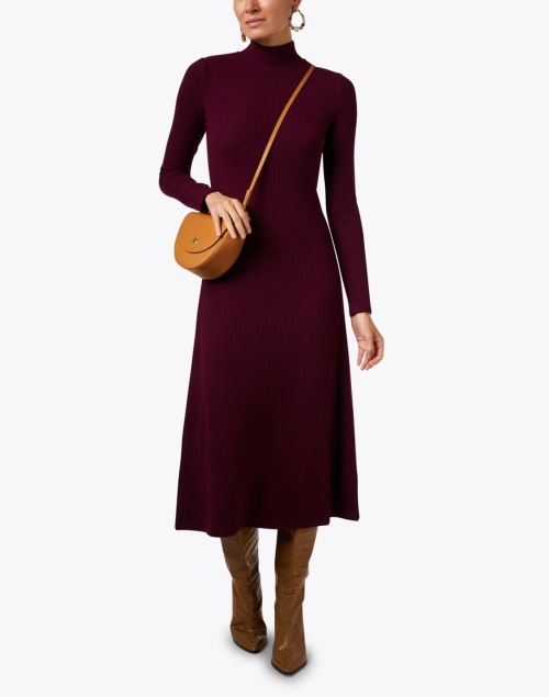 Cassis Burgundy Knit Dress