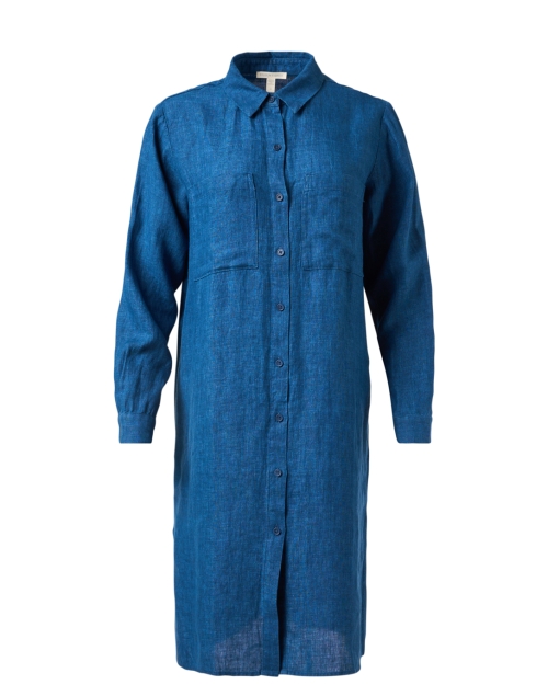 Product image - Eileen Fisher - Blue Linen Shirt Dress