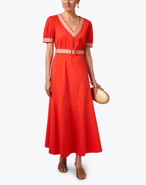 Look image - Purotatto - Orange Cotton Belted Dress