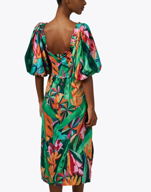 Back image - Farm Rio - Multi Foliage Print Dress
