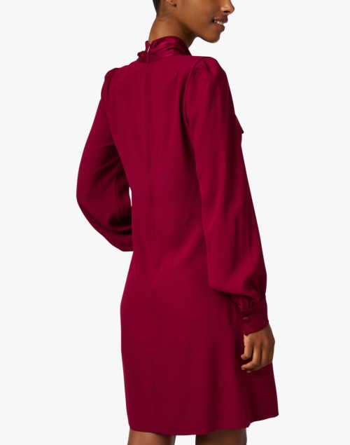 Back image - Jane - Rose Red Crepe Dress