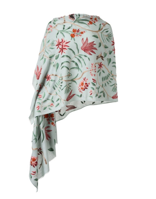 Product image - Janavi - Light Green Butterfly Embellished Wool Scarf