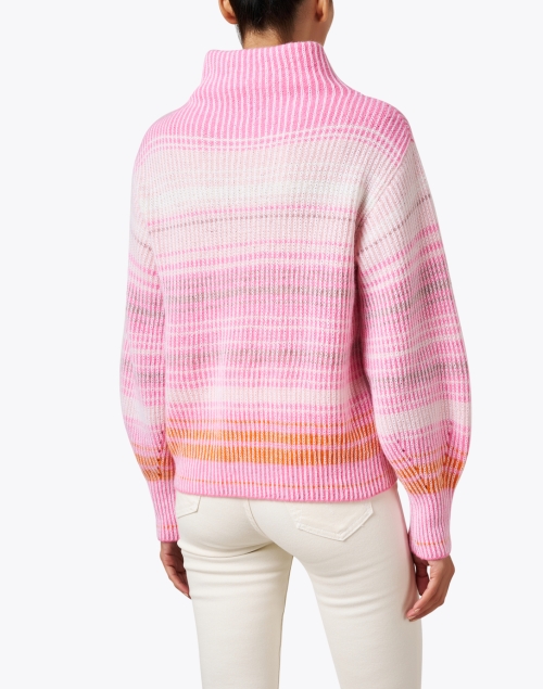 Back image - Marc Cain Sports - Pink Striped Sweater