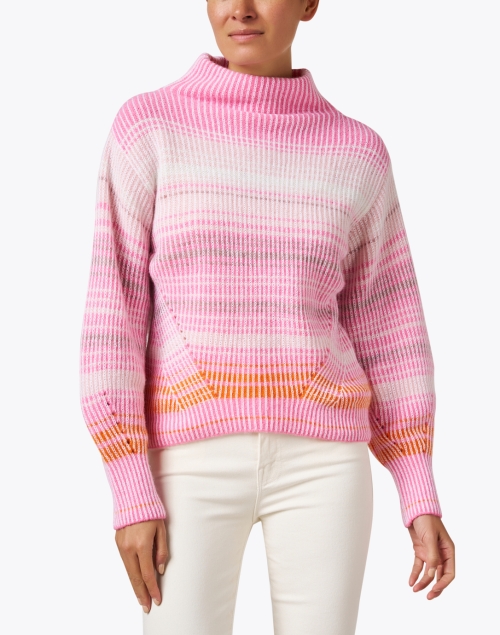 Front image - Marc Cain Sports - Pink Striped Sweater