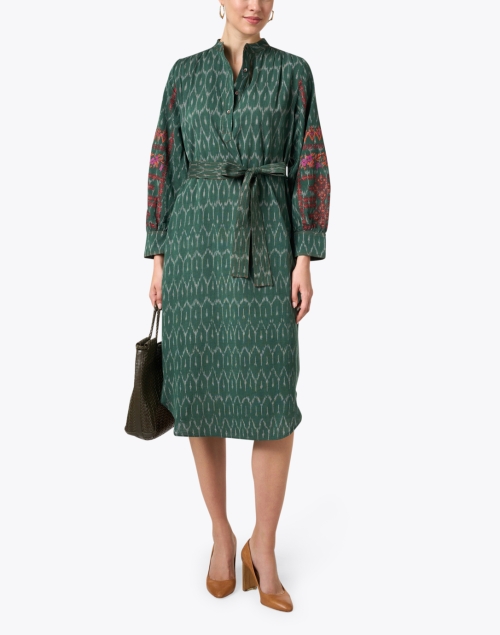 Look image - Megan Park - Katja Green Print Cotton Dress