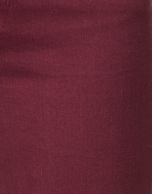 Fabric image - Veronica Beard - Beverly Burgundy High Rise Flare Stretch Jean