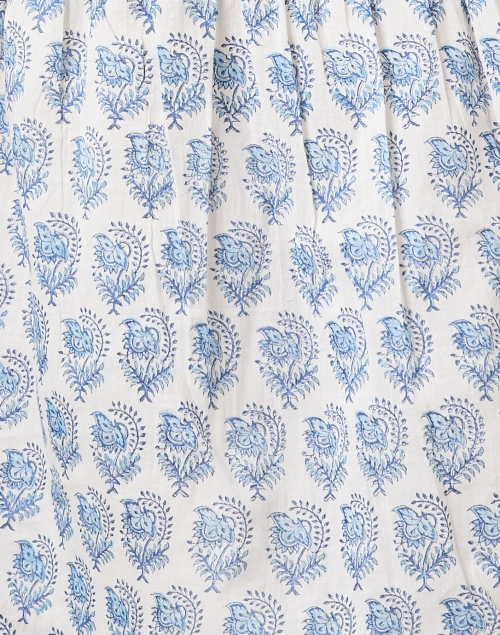 Fabric image - Ro's Garden - Deauville Blue and White Print Shirt Dress