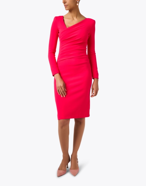 Red Ruched Jersey Dress 