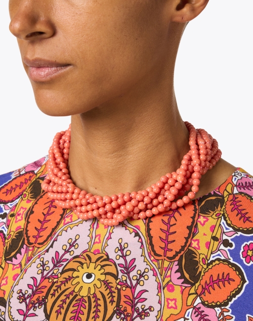 Look image - Kenneth Jay Lane - Coral Multi Strand Necklace