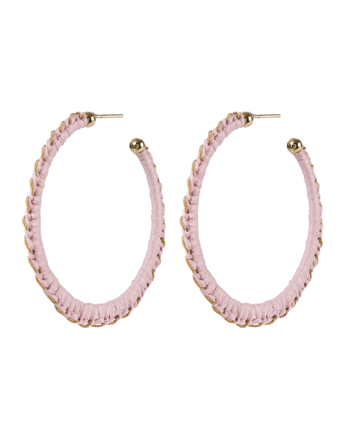 Product image - Gas Bijoux - Belo Pink Raffia Hoop Earrings