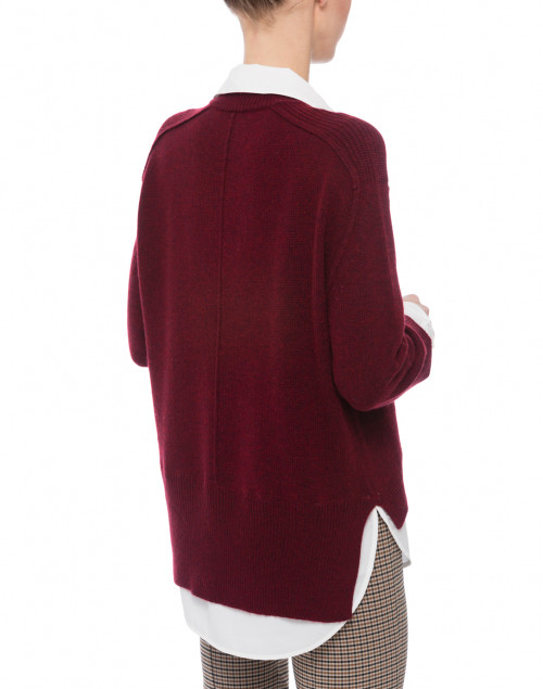 Back image - Brochu Walker - Barolo Red Sweater with White Underlayer