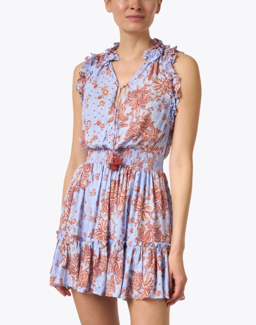 Poupette St Barth - Triny Blue and Red Floral Dress 