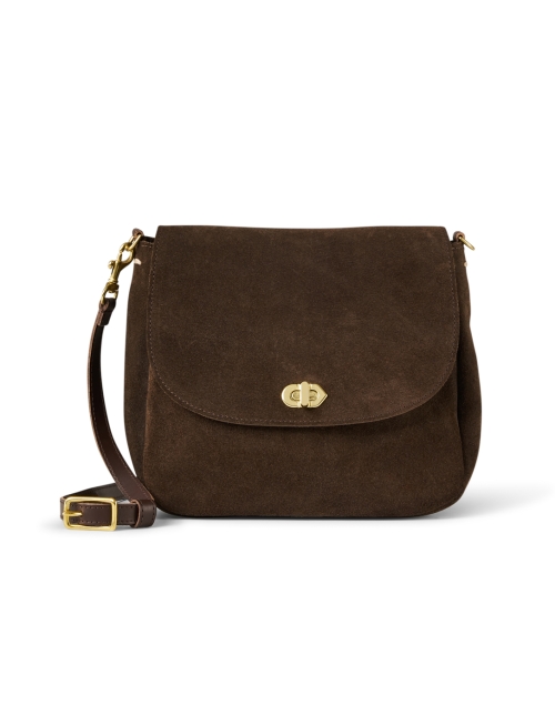 Product image - Clare V. - Turnlock Louis Brown Suede Crossbody Bag