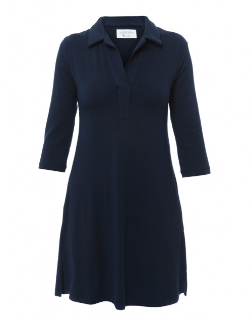 Product image - Southcott - Katherine Navy Henley Bamboo-Cotton Dress