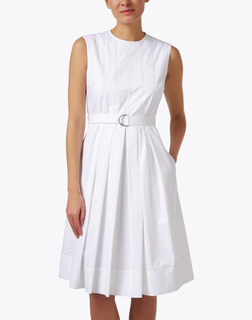 Front image - Peserico - White Belted Dress