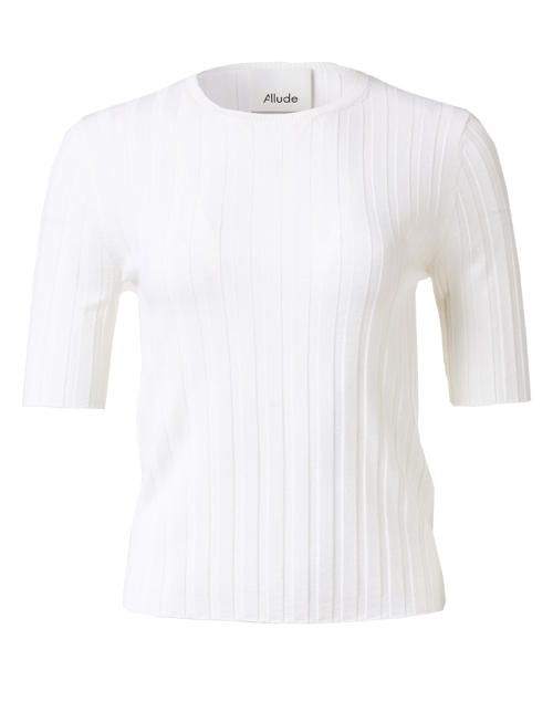 Allude Ivory Merino Wool Knit Top