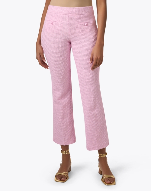 Front image - Cambio - Faith Pink Textured Pant