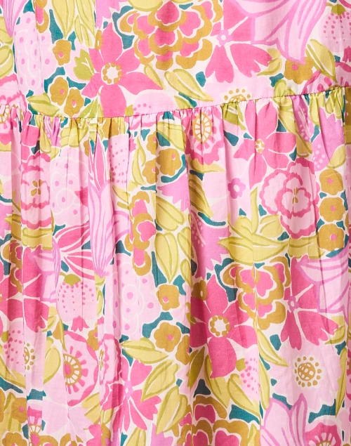 Fabric image - Banjanan - Estelle Pink Floral Tiered Dress