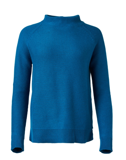 Product image - Kinross - Blue Garter Stitch Cotton Sweater