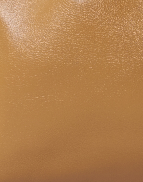 Fabric image - DeMellier - Los Angeles Deep Toffee Smooth Leather Ruched Tote