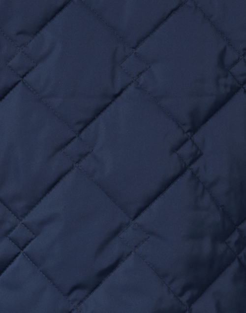 Fabric image - Jane Post - Navy and Camel Reversible Quilted Jacket