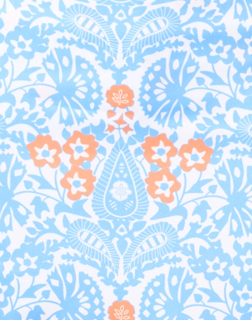 Fabric image - Gretchen Scott - Blue and Orange Print Jersey Skort