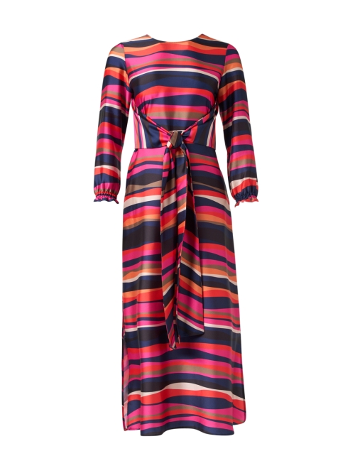 Vilagallo Agustina Multi Stripe Print Dress