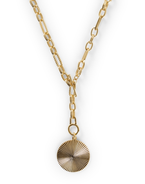 Front image - Janis by Janis Savitt - Gold Chain Disc Necklace