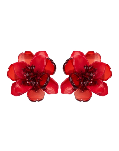 Product image - Oscar de la Renta - Red Rose Stud Earrings
