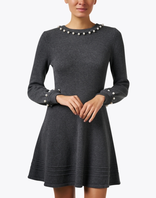 Front image - Shoshanna - Charity Grey Knit Dress