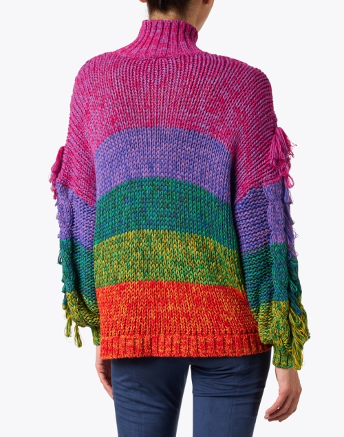 Back image - Farm Rio - Rainbow Cable Knit Sweater