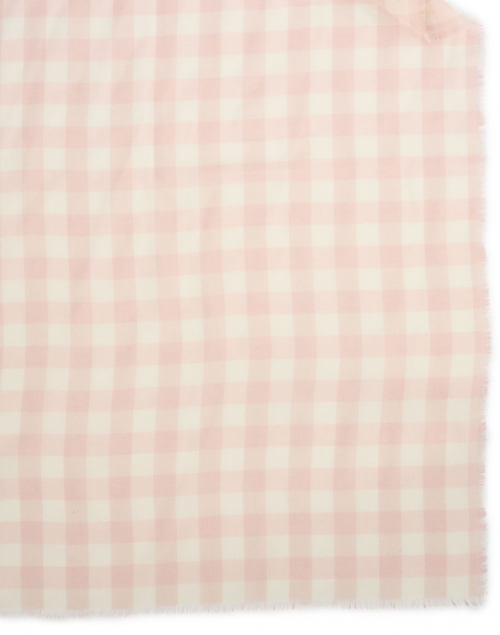 Weekend Max Mara - Ricamo Pink and Cream Check Print Silk Scarf