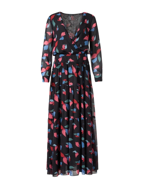 Product image - Emporio Armani - Black Multi Print Chiffon Dress