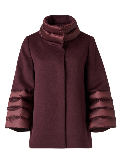 Product image - Cinzia Rocca - Burgundy Wool and Down Coat