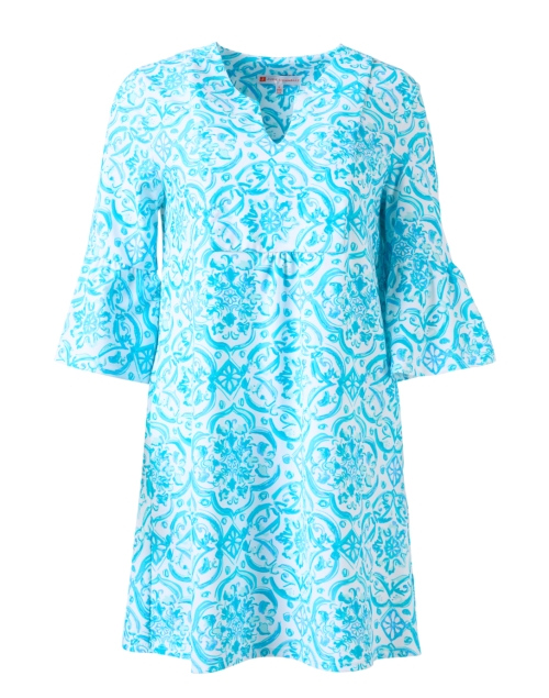 Product image - Jude Connally - Kerry Aqua Tile Print Dress