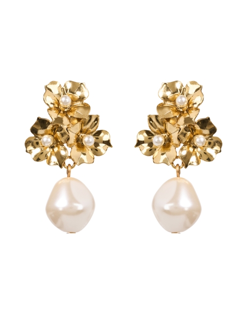 Product image - Jennifer Behr - Paulina Flower Pearl Drop Earrings