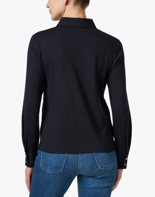 Back image - Marc Cain - Navy Polo Top