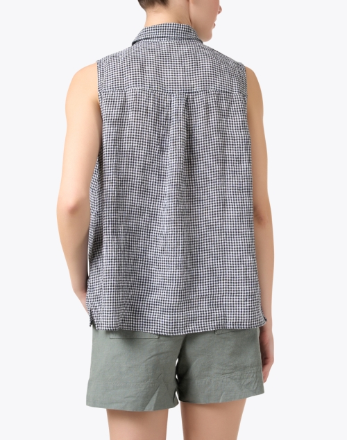 Back image - Eileen Fisher - Black and White Gingham Shirt